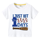 Toddler Kids Boys Tops I Just Hit 100 Days of School Boy Students T-shirts