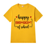 Youth Tops 100 Days of School Happy Math Subject High School Students T-shirts