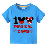 Toddler Kids Boys Tops 100 Magical Days Cartoon Mouse Boy Students T-shirts
