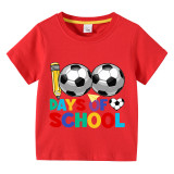 Toddler Kids Boys Tops Days of School Soccer Boy Students T-shirts