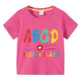 Toddler Kids Girls Tops Girl Back in Class Girl Students T-shirts