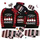Christmas Matching Family Pajamas Luminous Glowing Hanging with My Gnomies Red Plaids Pajamas Set