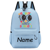 Primary School Pupil Bags Name Custom Happy 100 Days of School Boy Smile Face T-shirts