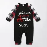 2023 Christmas Matching Family Pajamas Luminous Glowing Christmas with My Tube Red Pajamas Set