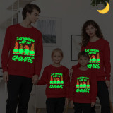 Christmas Matching Family T-shirts Luminous Glowing Hanging with My Gnomies Family Sweatshirt