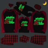 Christmas Matching Family Pajamas Luminous Glowing Christmas with My Tube Red Pajamas Set