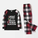 Christmas Matching Family Pajamas Luminous Glowing Jesus Is The Reason Red Pajamas Set