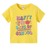 Toddler Kids Girls Tops Happy 100 Days Of School Girl Students T-shirts