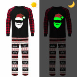 Christmas Matching Pajamas Luminous Glowing Santa Claus Christmas Pajamas Set