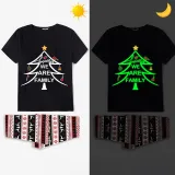 Christmas Matching Pajamas Luminous Glowing We Are Family Tree Christmas Pajamas Set