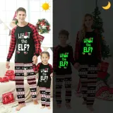 Christmas Matching Pajamas Luminous Glowing What The Elf Christmas Pajamas Set