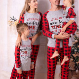 Christmas Matching Family Pajamas Most Wonderful Time Red Plaid Pajamas Set With Dog Pajamas