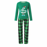 Christmas Matching Family Pajamas Stop Elf Around Green Plaids Christmas Pajamas Set