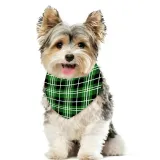 Christmas Matching Family Pajamas Green Plaids Personalized Custom Design Christmas Pajamas Set With Dog Cloth
