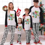Christmas Matching Family Pajamas Christams In July Black and White Plaids Pajamas Sets
