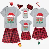 Christmas Matching Family Pajamas Christams In July Sunglass Santa Gray Short Pajamas Sets