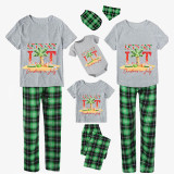 Christmas Matching Family Pajamas Let's Get Lit Christams In July Gray Pajamas Sets