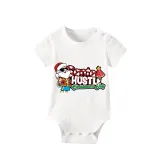 Christmas Matching Family Pajamas Santa Hustle Christams In July Gray Short Pajamas Sets