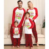 Christmas Matching Family Pajamas Just Who Loves Christams In July Black and White Plaids Pajamas Sets