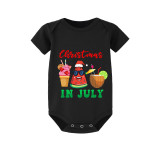 Christmas Matching Family Pajamas Christams In July Summer Black Pajamas Sets