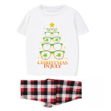 Christmas Matching Family Pajamas Christams In July Sunglass Yree White Pajamas Sets