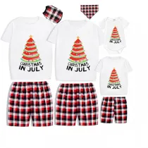 Christmas Matching Family Pajamas Christams In July Tree Gray Short Pajamas Sets