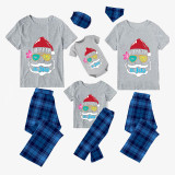 Christmas Matching Family Pajamas Christams In July Sunglass Santa Gray Pajamas Sets