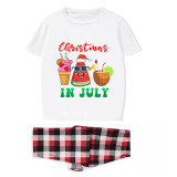 Christmas Matching Family Pajamas Christams In July Summer White Pajamas Sets