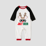 Christmas Matching Family Pajamas July Deer Christams In July Black and White Plaids Pajamas Sets