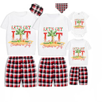 Christmas Matching Family Pajamas Let's Get Lit Christams In July Gray Short Pajamas Sets