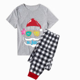 Christmas Matching Family Pajamas Christams In July Sunglass Santa Gray Pajamas Sets