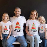 Family Matching Clothing Top Parent-kids Christmas In July Family T-shirts