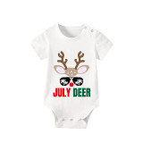 Christmas Matching Family Pajamas July Deer Christams In July Gray Short Pajamas Sets