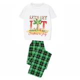 Christmas Matching Family Pajamas Let's Get Lit Christams In July White Pajamas Sets