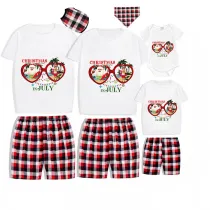 Christmas Matching Family Pajamas Christams In July Sunglass Gray Short Pajamas Sets