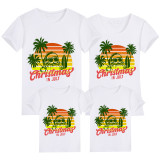 Family Matching Clothing Top Parent-kids Christmas In July Coconut Trees Family T-shirts