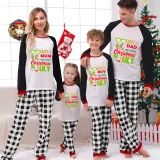 Christmas Matching Family Pajamas Just Who Loves Christams In July Black and White Plaids Pajamas Sets