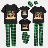 Christmas Matching Family Pajamas Let's Get Lit Christams In July Black Pajamas Sets