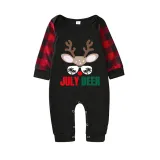 Christmas Matching Family Pajamas July Deer Christams In July Black Long Sleeves Pajamas Sets
