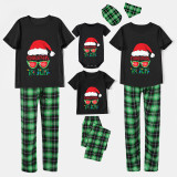 Christmas Matching Family Pajamas Christams In July Sunglass Santa Black Pajamas Sets