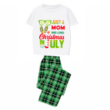 Christmas Matching Family Pajamas Just Who Loves Christams In July White Pajamas Sets