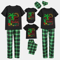 Christmas Matching Family Pajamas Christams In July Santa Black Pajamas Sets