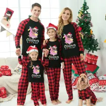 Christmas Matching Family Pajamas Christams In July Pet Black Long Sleeves Pajamas Sets
