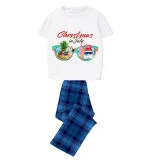 Christmas Matching Family Pajamas Christams In July Sunglass White Pajamas Sets