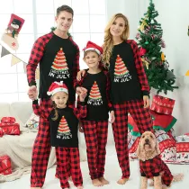 Christmas Matching Family Pajamas Christams In July Tree Black Long Sleeves Pajamas Sets