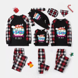 Christmas Matching Family Pajamas Christams In July Fly Santa Deer Black Long Sleeves Pajamas Sets