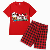 Christmas Matching Family Pajamas Santa Hustle Christams In July Black Red Short Pajamas Sets