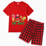 Christmas Matching Family Pajamas Christams In July Summer Black Red Short Pajamas Sets