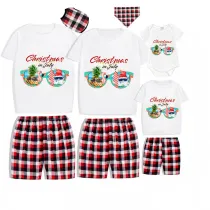 Christmas Matching Family Pajamas Christams In July Sunglass Gray Short Pajamas Sets