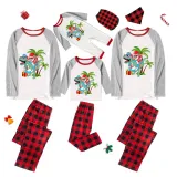 Christmas Matching Family Pajamas Christams In July Black and White Plaids Pajamas Sets